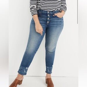 Madewell Slim Straight Button Fly Jeans 35T